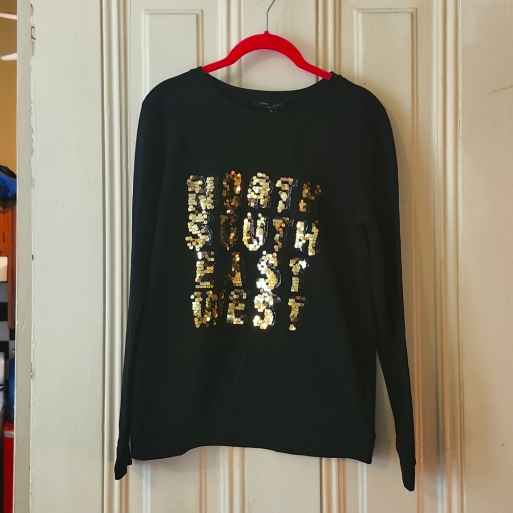 Romeo Juliet Sequin North South East West Sweatshirt